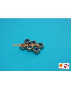 Family Land STAINLESS STEEL LOCK NUTS 2mm (BOLTS), HEX NYLON INSERT (MARINE) (6pcs)