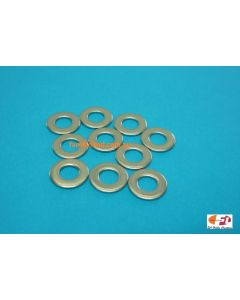 Family Land M4x8x0.5mm Flat Round Washer Stainless Steel (10pcs)
