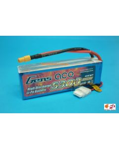 Gens Ace ga4s-5300fa Lipo battery 5300mAh 30C 14.8V Softcase, XT60 Connector For Splashdrone up grade