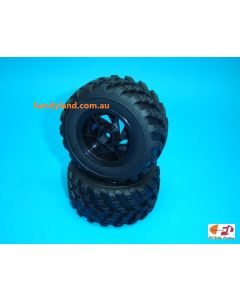HBX 12059 Wheels and Tires Complete (2pcs) 1/12