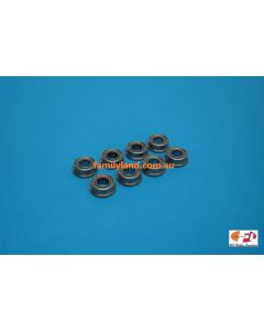 HBX H038 FLANGE BALL BEARING 4x8x3 (8pcs)