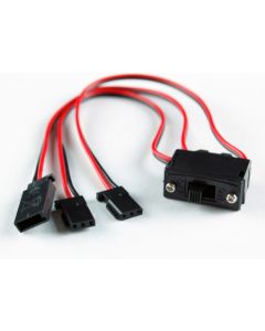 RC REVOLUTION SWITCH HARNESS FEMALE FUTABA w/CHARGING LEAD