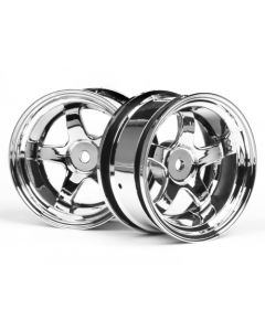 HPI 3591 WORK MEISTER S1 WHEEL 26mm CHROME (3mm OFFSET)(2)1/10