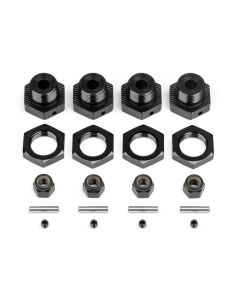 HPI 114341 ALUMINUM WHEEL HEX HUB SET 17mm (BLACK)