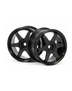 HPI 3836 TE37 WHEEL 26mm BLACK (0mm OFFSET)