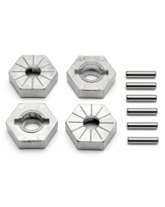 HPI 86804 HEX WHEEL HUB 17mm (SILVER/4pcs) (Savage X)