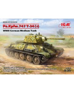 ICM 35370 Pz.Kpfw. T-34-747(r) WWII German Medium Tank 1/35