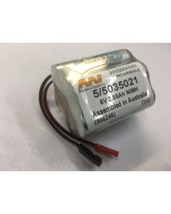 Family Land 5035021/5SH NiMh Battery 6V/ 2850mAh Hump Pack with Futaba and JST Connectors