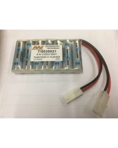Family Land 5035021-7F NiMh Battery 2850mAh/ 8.4V Flat Pack with Mini Tamiya, Tamiya Connectors