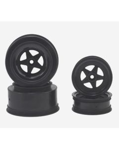 Jconcepts 3387B StarTec - Front 2.2" and Rear 2.2 x 3.0" wheel set (black) 4pcs 1/10