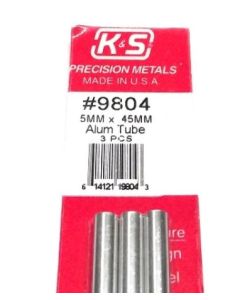 K&S 9804 Alu. Tube 5x300mm (3pcs/0.45mm Wall)