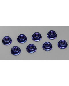 Kyosho N4045F-B Nut Flanged,Serrated M4x4.5 (Steel /Blue /1357 /8pcs)