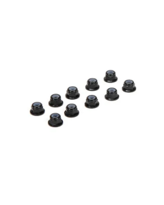 Losi TLR336005 M3 Flanged Aluminum Lock Nuts, Black, 10pcs