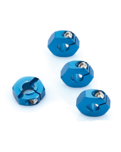 LRP 122503  Aluminum Wheel Adapter blue (4pcs) - S10 