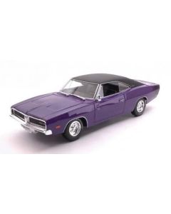 Maisto 31387 1969 Dodge Charger R/T Purple w/Black Top 1/18