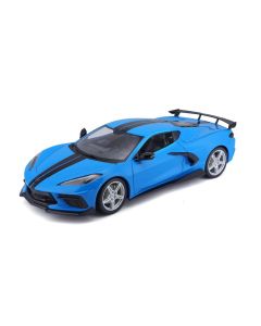 Maisto 31455BLU 2020 Chevrolet Corvette Stingray Coupe High Wing Blue 1/18