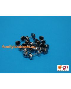 Model Power 8609 Metal Wheels & Axles for Freight Cars (12pcs)