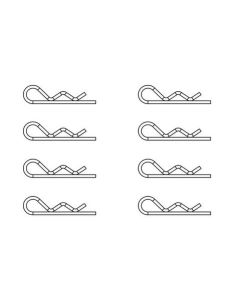 Panda Hobby TC636084 Body Clips, 8pcs, Tetra X1  1/24