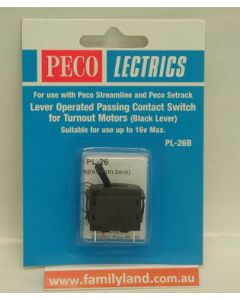 Peco PL-26B Passing Contact Switch for Turnout Motors Black Lever