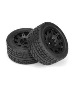 Proline 10205-10 Menace HP Front / Rear 5.7inch Tyre Mounted on 24mm Black Raid Wheels, 2pcs 1/5