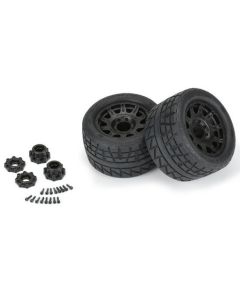 Proline 10206-10 Menace HP BELTED F/R 3.8" MT Tires Mounted 17mm Black Raid (2) 1/8