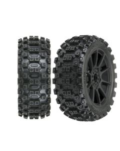 Proline 9067-21 Badlands MX M2 F/R Buggy Tires Mounted 17mm Black Mach 10 (2) 1/8