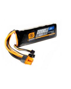 Spektrum 2200mAh 2S 6.6V Smart LiFe Receiver Battery, IC3