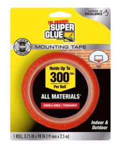 Super Glue 11710506 Super Strong Mounting Tape 19mm x 2.5m (0.75" x 98")
