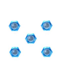 Tamiya 54155 3mm Thin Aluminum Lock Nut - 5pcs Blue