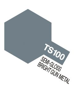 Tamiya 85100 TS-100 Semi-Gloss Bright Gunmetal  - 100ml Spray Can
