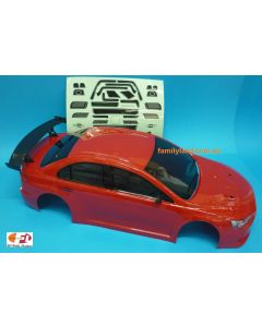 Team Magic 503366HOLED Mitsubishi Evo 10 Painted Body 190mm Holed 1/10 