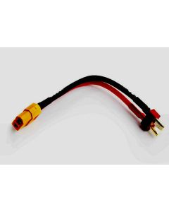 TornadoRC TRC-8043B XT-60 Male Housing Female Bullet to Deans Male 14awg 10cm 0.08 wire