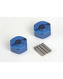 Traxxas 1654X Wheel hubs, hex (blue-anodized)/2pcs