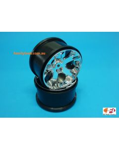 Traxxas 3772 Wheels, All-Star 2.8" (Chrome/2pcs) (2WD EP Rear) 1/10
