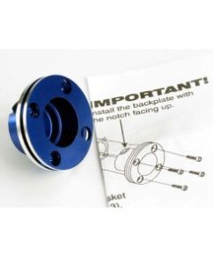 Traxxas 4012 Backplate, machined aluminum (blue-anodized)(requires electric bump starter) (not for use with Nitro Stampede®)