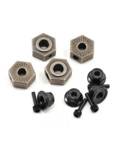 Vaterra 232077 Wheel Hex, Pins & Serrated Lock Nut suit Ascender (4)